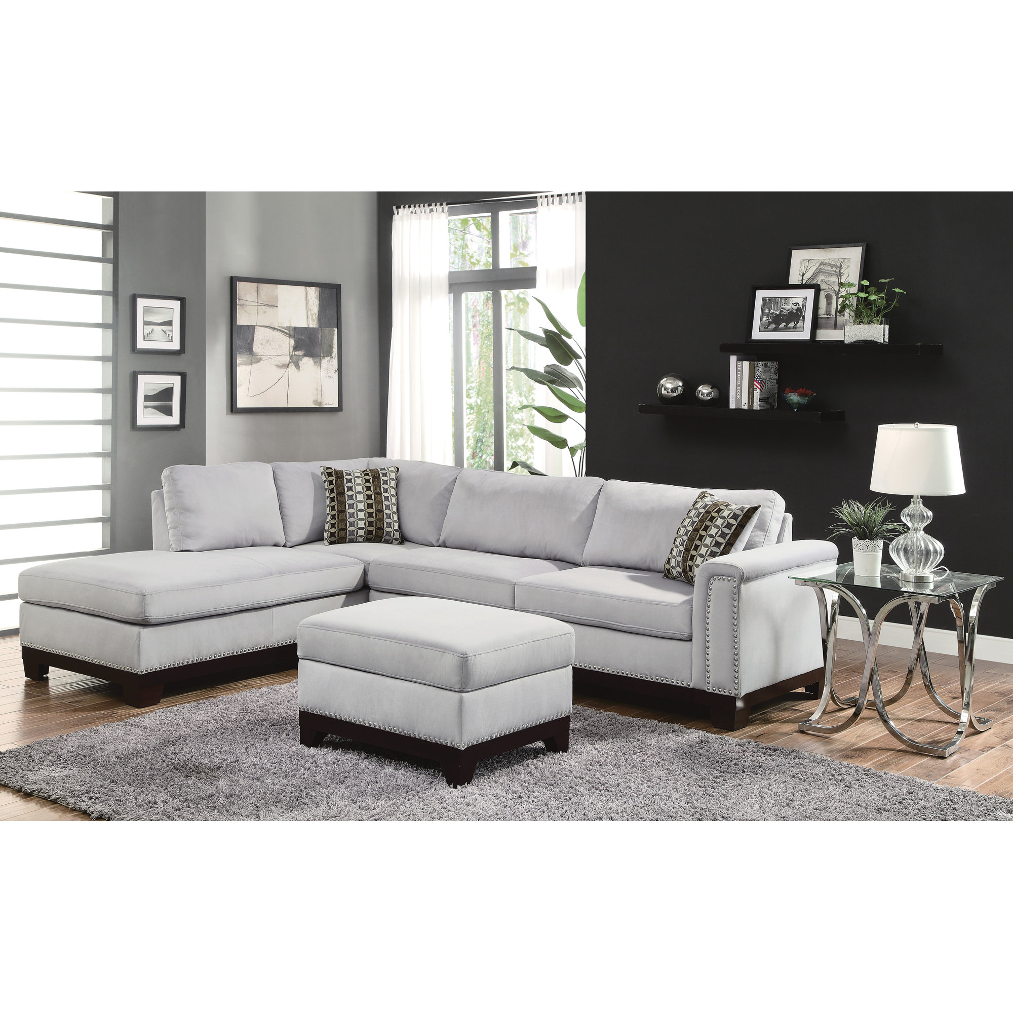Mason 109" Reversible Chaise Sectional & Reviews Joss & Main